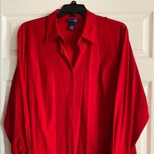Size 22/24 Red Button Up Dress Shirt